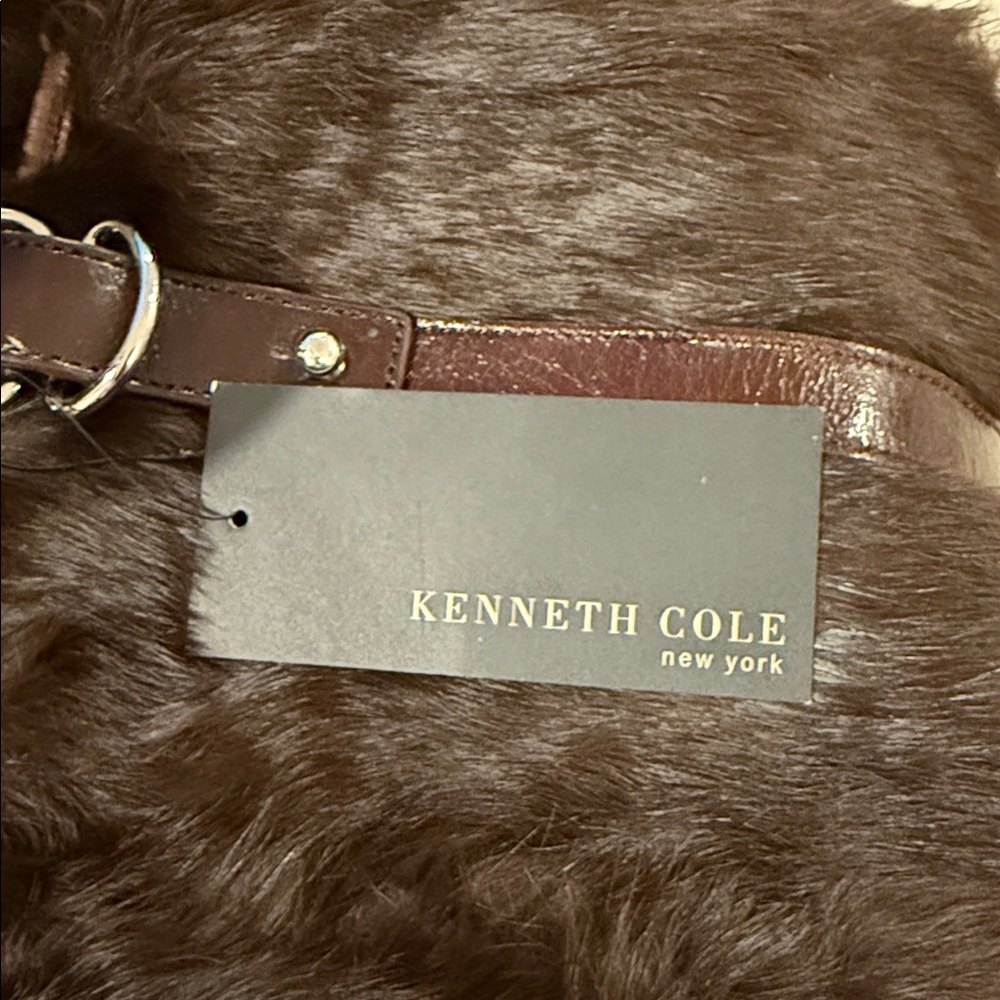 Kenneth Cole Java Fur Satchel w/matching Rabbit Fur Wrap from Lord & Taylor - Picture 8 of 14